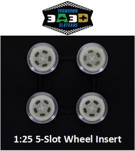 3A3D 1:25 Wheel Inserts, 5-Slot