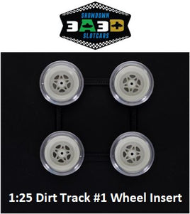 3A3D 1:25 Wheel Inserts, Dirt Track #1
